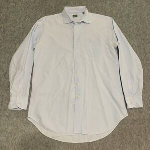 Sid Mashburn Men's Blue Spread Collar Shirt 100% COTTON (S26573) - Size L